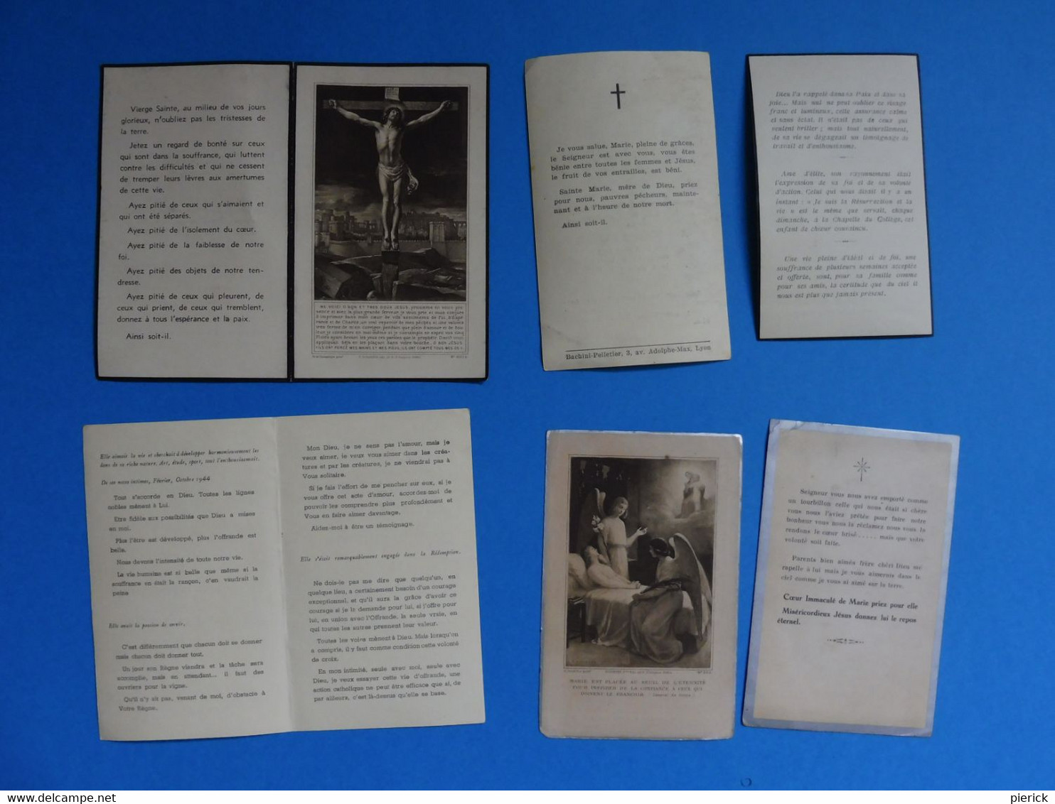 Lot 6  IMAGE IMAGES GENEALOGIE FAIRE PART AVIS DECES ANGES ANGELLI - Obituary Notices