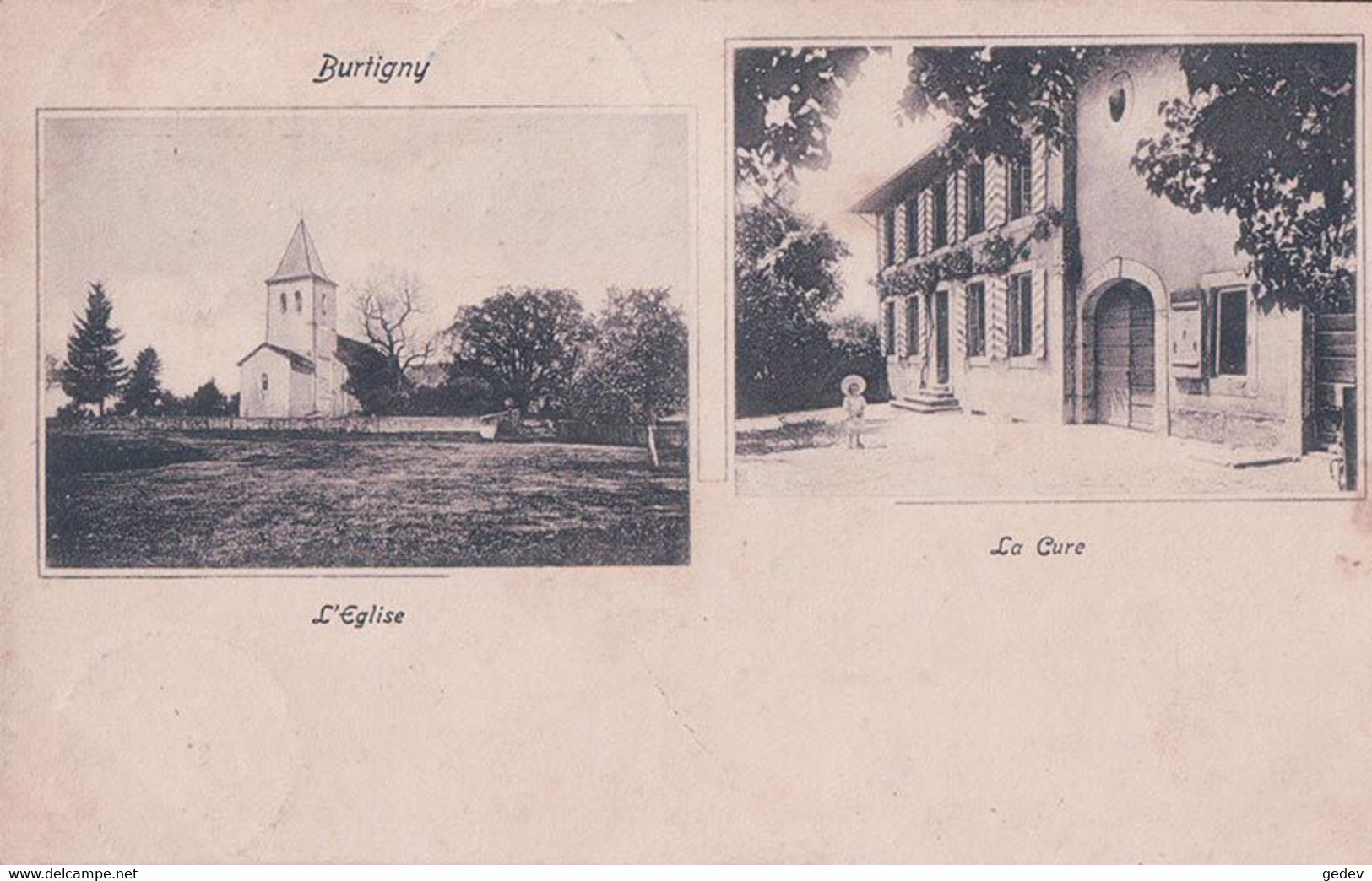 Burtigny VD, La Cure Et L'Eglise (9.9.1907) - Burtigny