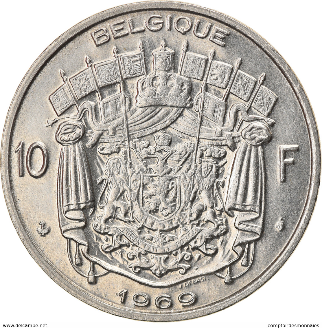 Monnaie, Belgique, Baudouin I, 10 Francs, 10 Frank, 1969, Bruxelles, TTB - 10 Francs