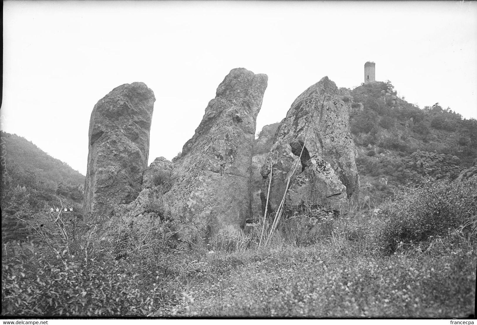 PN 014 - PUY DE DOME - SAINT NECTAIRE - Rochers Les Trois Frères - Plaque Photo Originale - Plaques De Verre