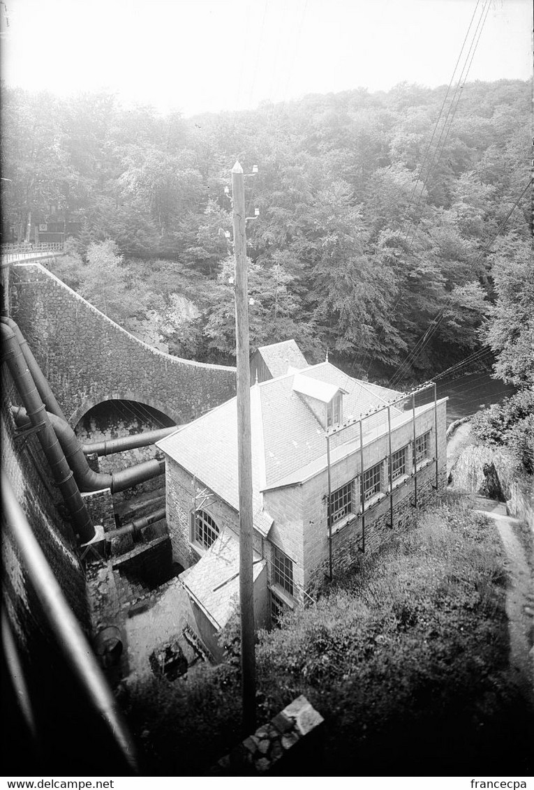 PN 020 - PUY DE DOME - LA BOURBOULE - Usine Electrique - Barrage - Plaque Photo Originale - Plaques De Verre