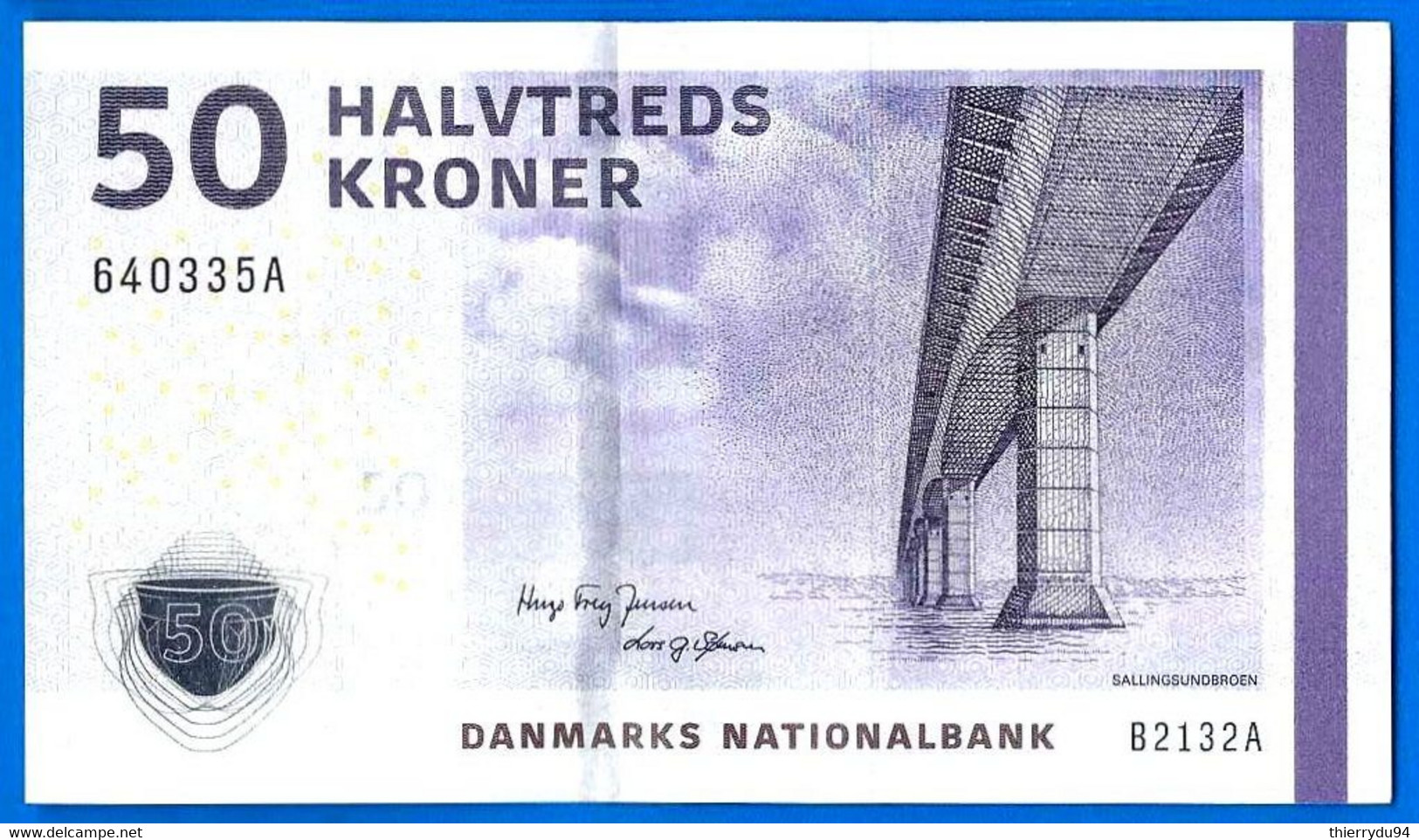 Danemark 50 Couronnes 2009 Neuf UNC Pont Bridge Kroner Que Prix + Port Banknote Danmarks Denmark Paypal Bitcoin OK - Denmark