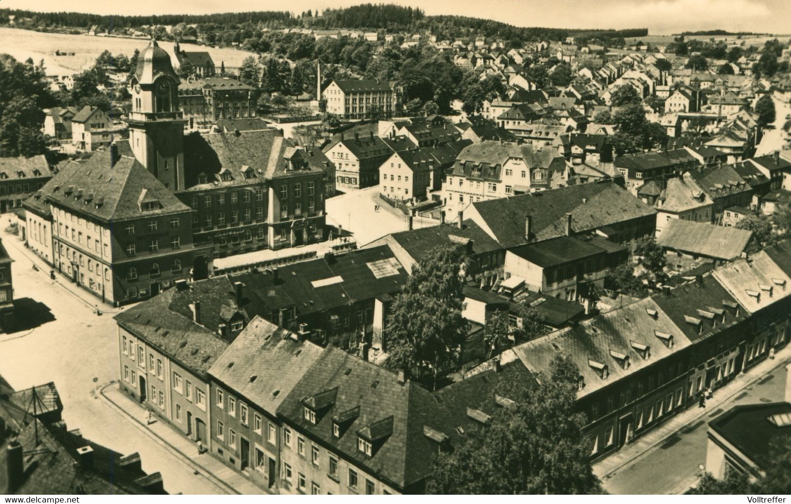 Foto AK Um 1960 Geyer Erzgebirge Sachsen Blick Von Oben, Vogelschau, Ungelaufen - Geyer