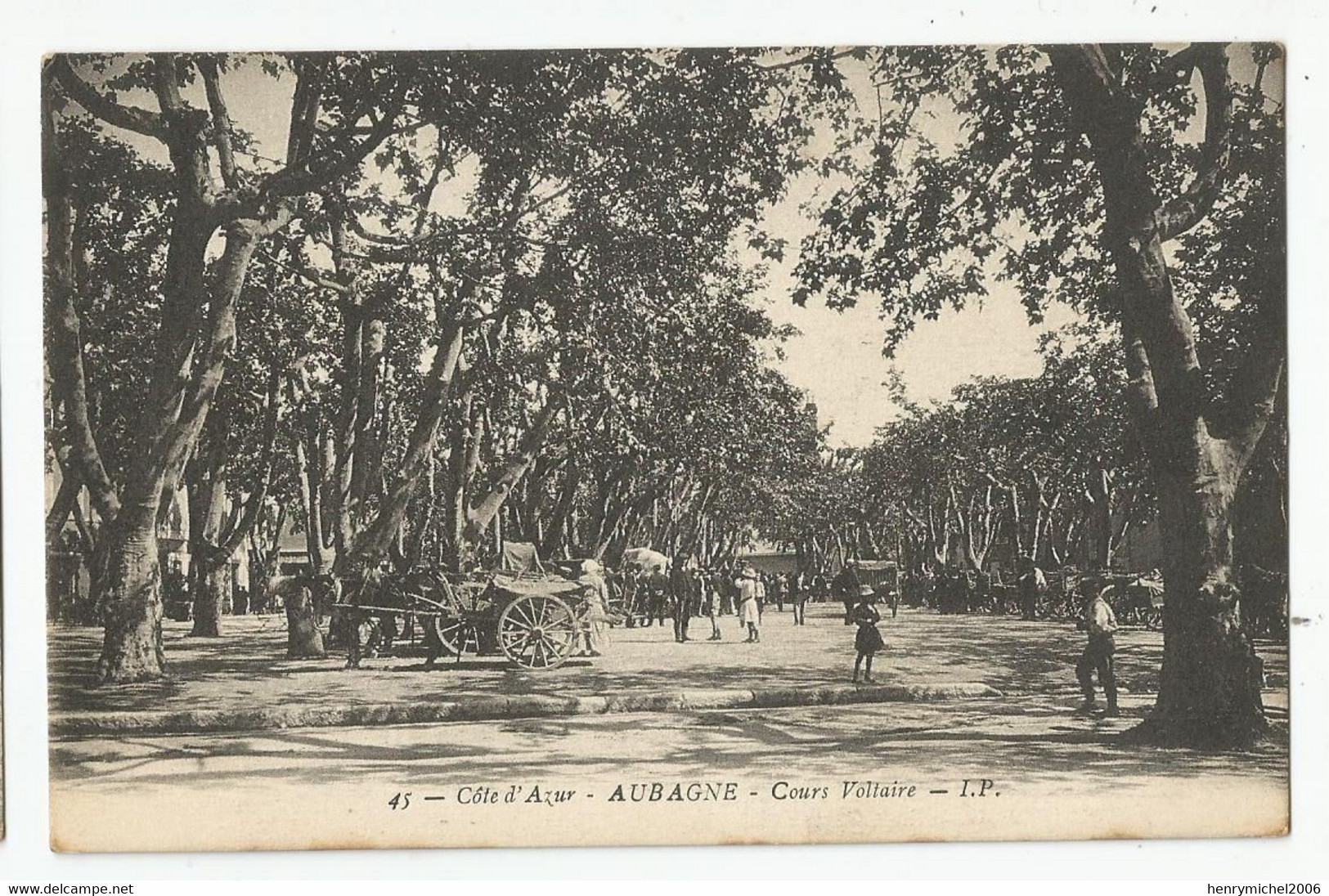 13 Aubagne Cours Voltaire 1923 , Marché - Aubagne