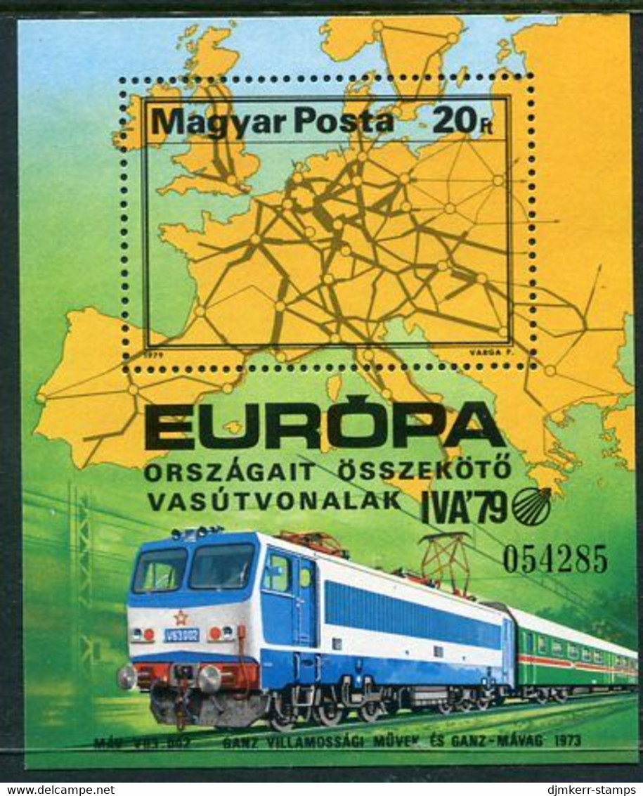 HUNGARY 1979 International Transport Exhibition Block MNH / **.  Michel Block 137 - Ongebruikt