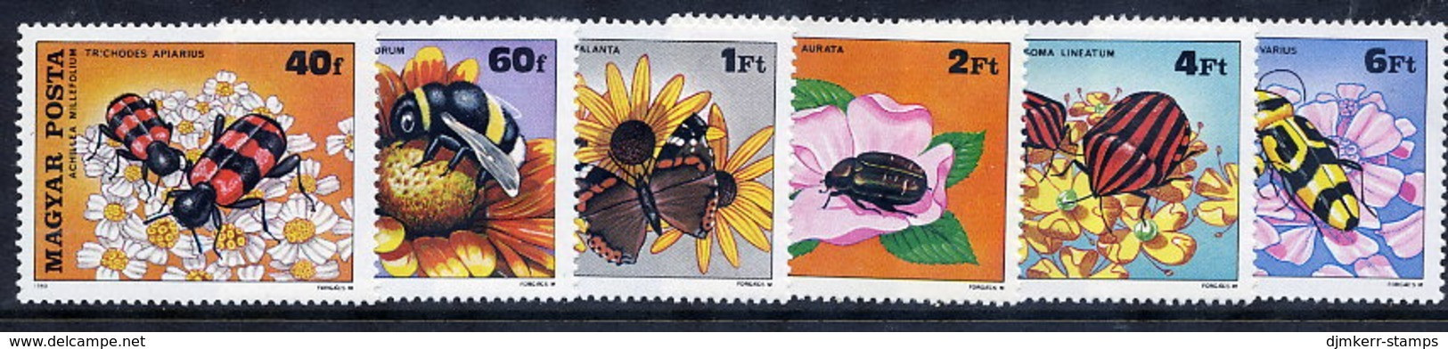 HUNGARY 1980 Pollination Of Plants  MNH /**.  Michel 3405-10 - Unused Stamps