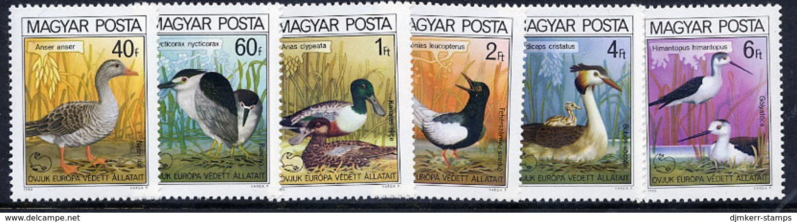 HUNGARY 1980 Waterfowl  MNH /**.  Michel 3451-56 - Ungebraucht