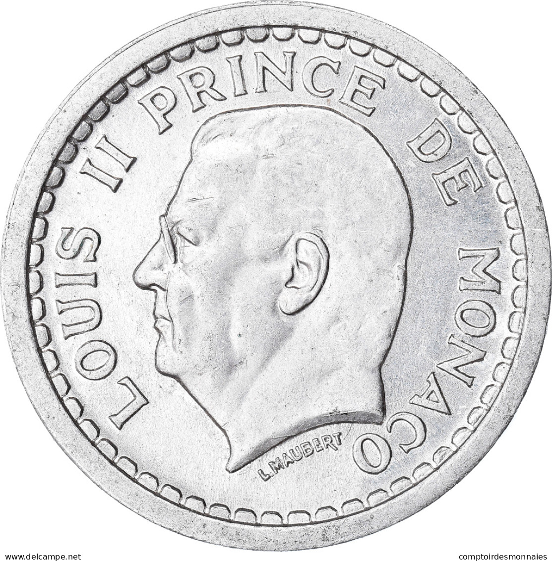 Monnaie, Monaco, Louis II, Franc, 1943, SUP, Aluminium, Gadoury:131, KM:120 - 1922-1949 Louis II