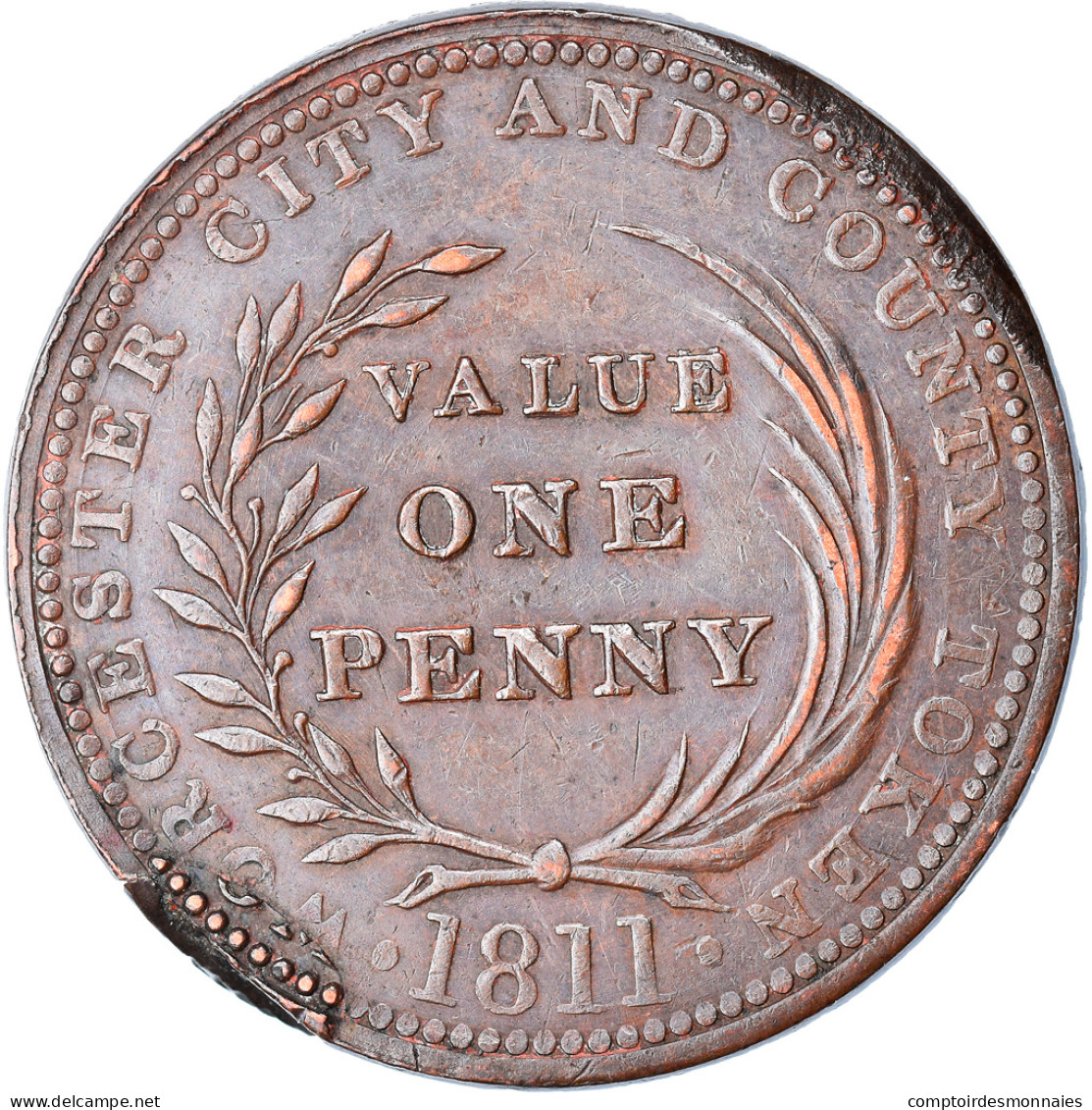 Monnaie, Grande-Bretagne, The House Of Industry, Penny Token, 1811, Worcester - Autres & Non Classés