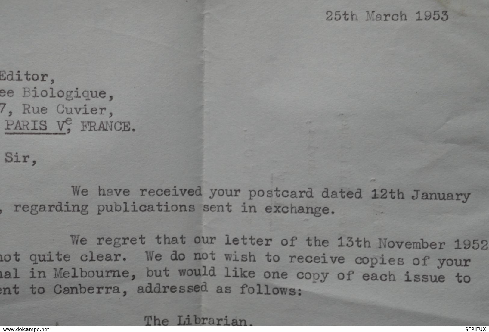 B101  AUSTRALIA  BELLE LETTRE AIR LETTER  1953 PAR AVION  SYDNEY  POUR  PARIS +AFFRANCHISSEMENT INTERESSANT - Briefe U. Dokumente