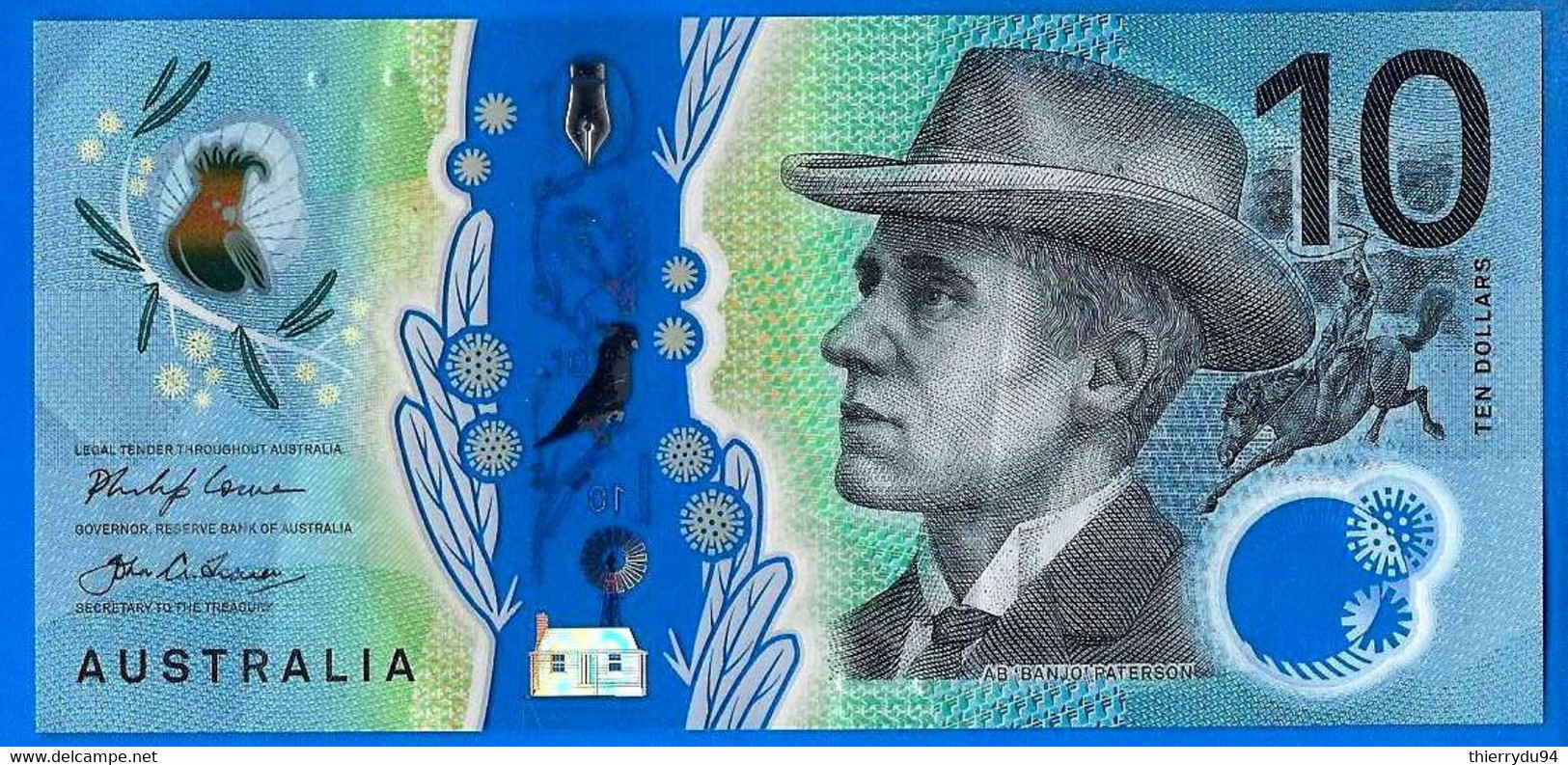 Australie 10 Dollars 2017 Polymere Australia Prefix AD Polymer Bitcoin Paypal OK - 2005-... (polymer Notes)