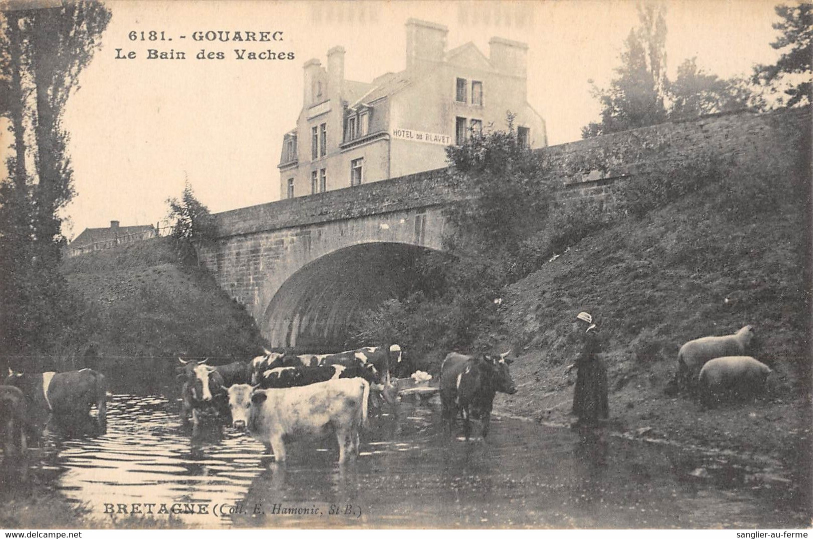 CPA 22 GOUAREC LE BAIN DES VACHES - Autres & Non Classés