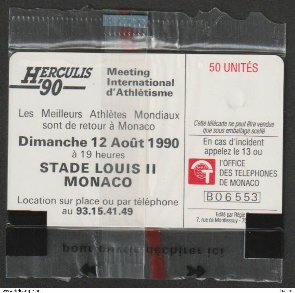 Herculis 90 - Monaco - 50 Unités GEM - Neuve Sous Blister - Réf, MF6 - Côte 36 € - Monaco