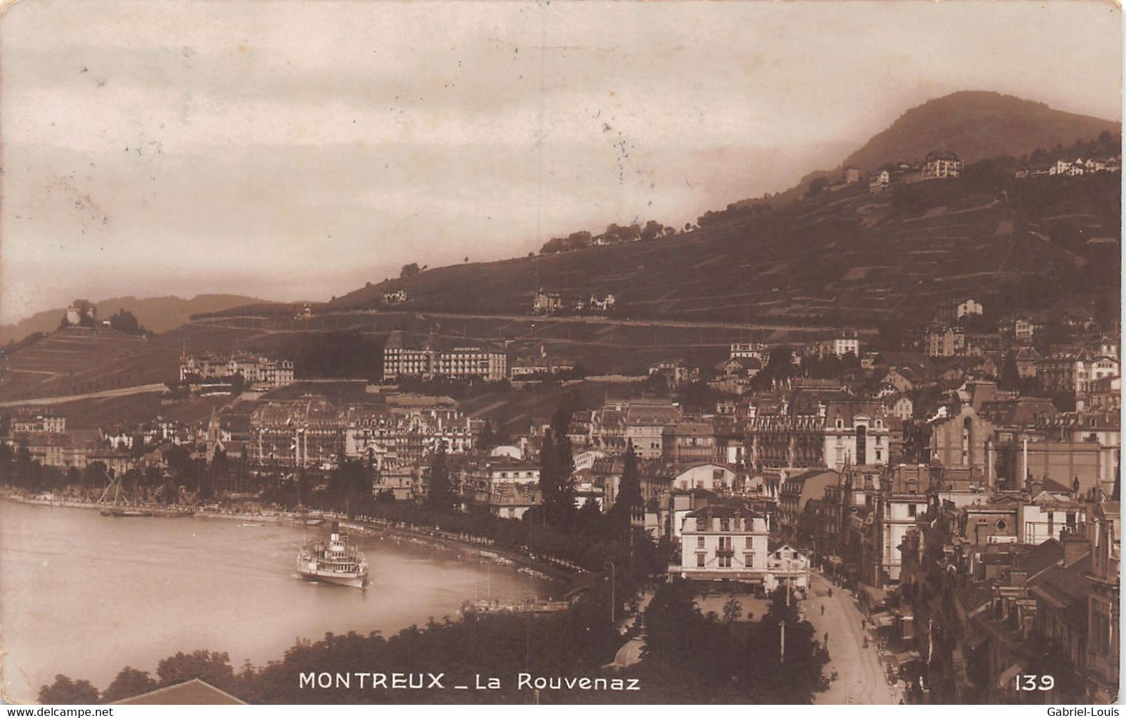 Montreux - La Rouvenaz - Bateau à Vapeur - 1914 - Montreux