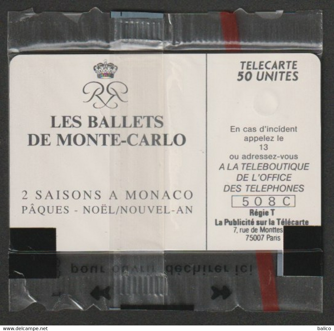 Les Ballets De Monte Carlo - Monaco - 50 Unités GEM - Neuve Sous Blister - Réf, MF8 - Côte 30 € - Monaco