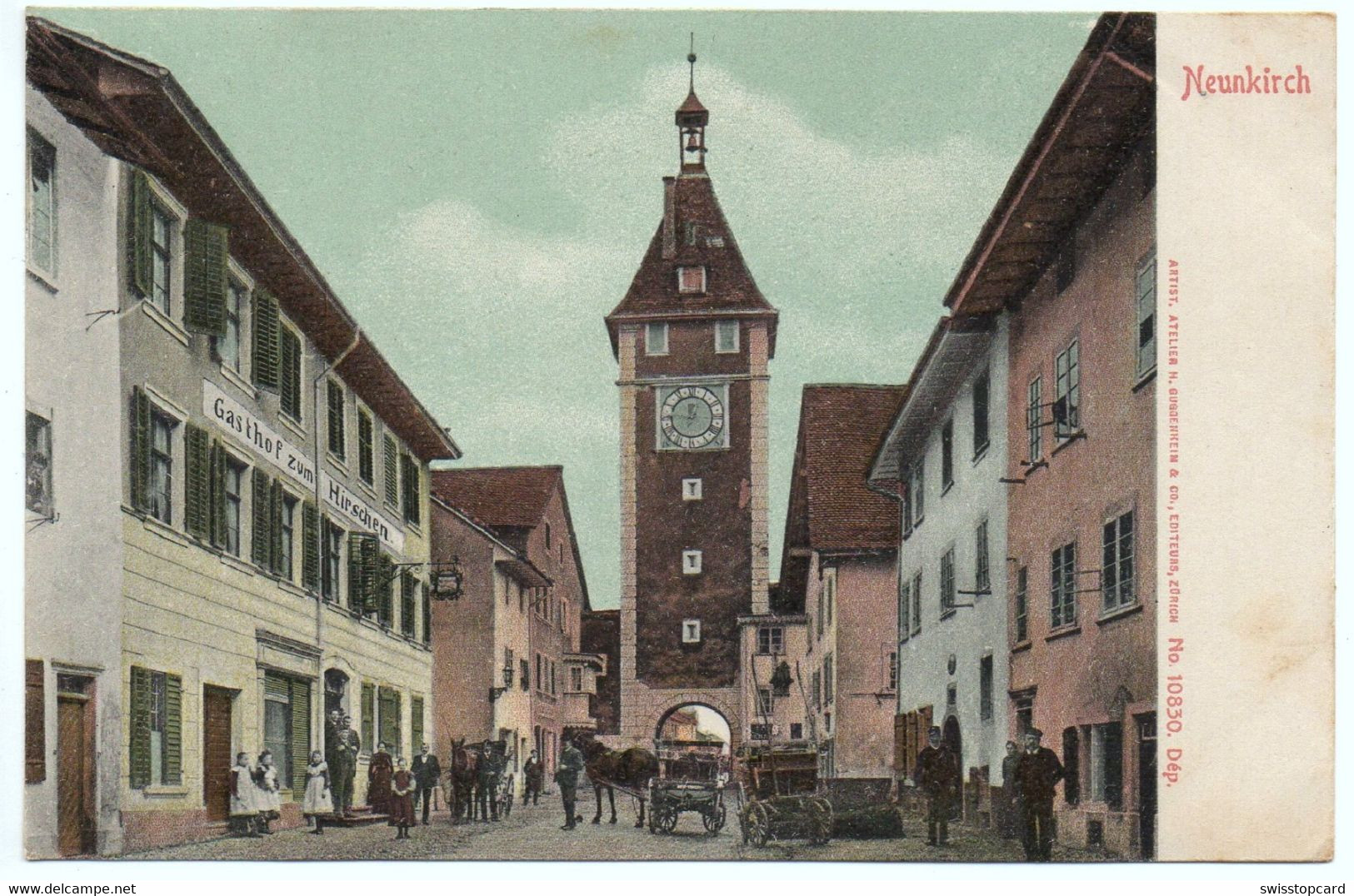 NEUNKIRCH SH Gasthof Zum Hirschen Animée Guggenheim No. 10830 - Neunkirch