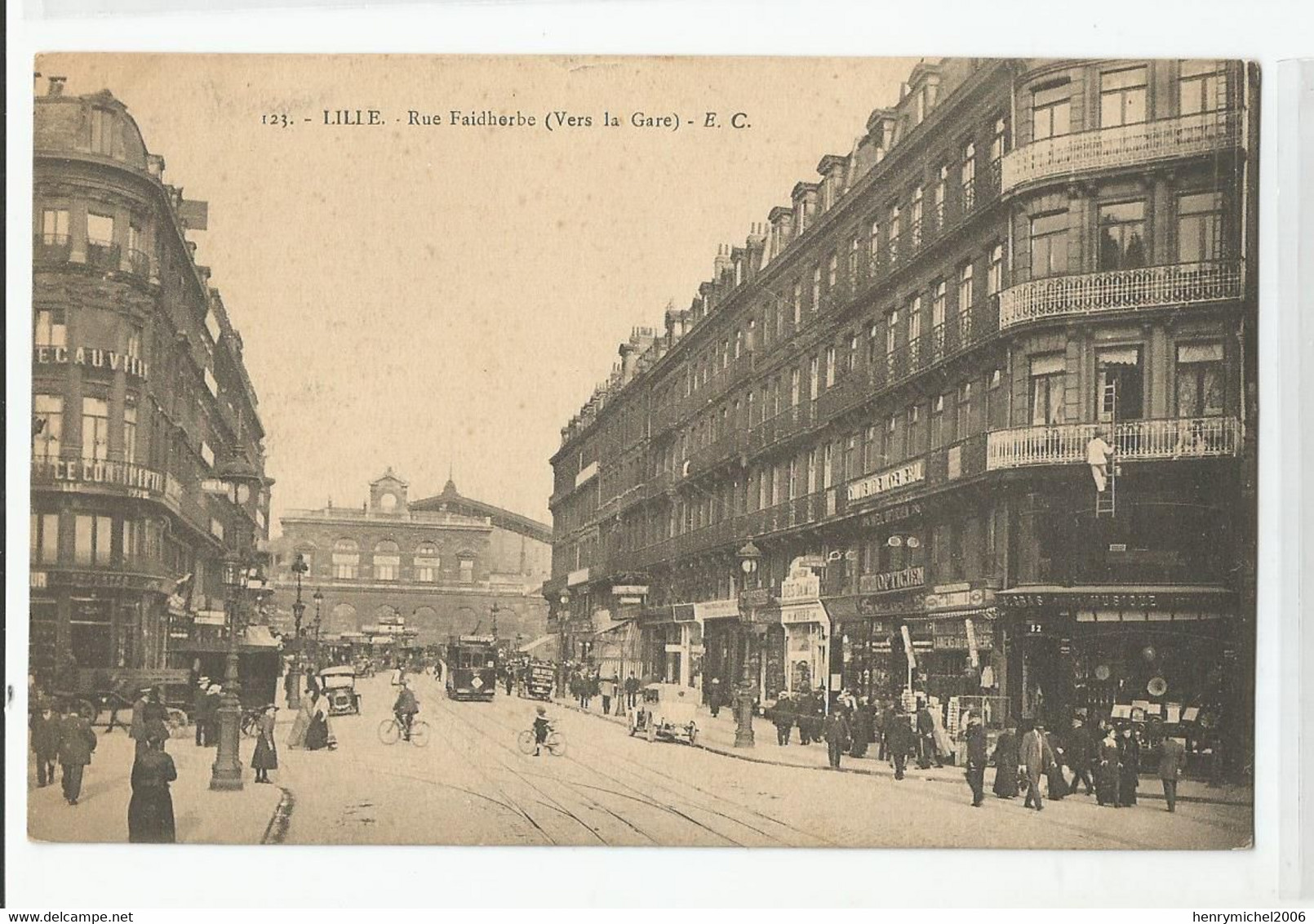 59 Nord Lille Rue Faidherbe Vers La Gare N 123, 1915 - Lille