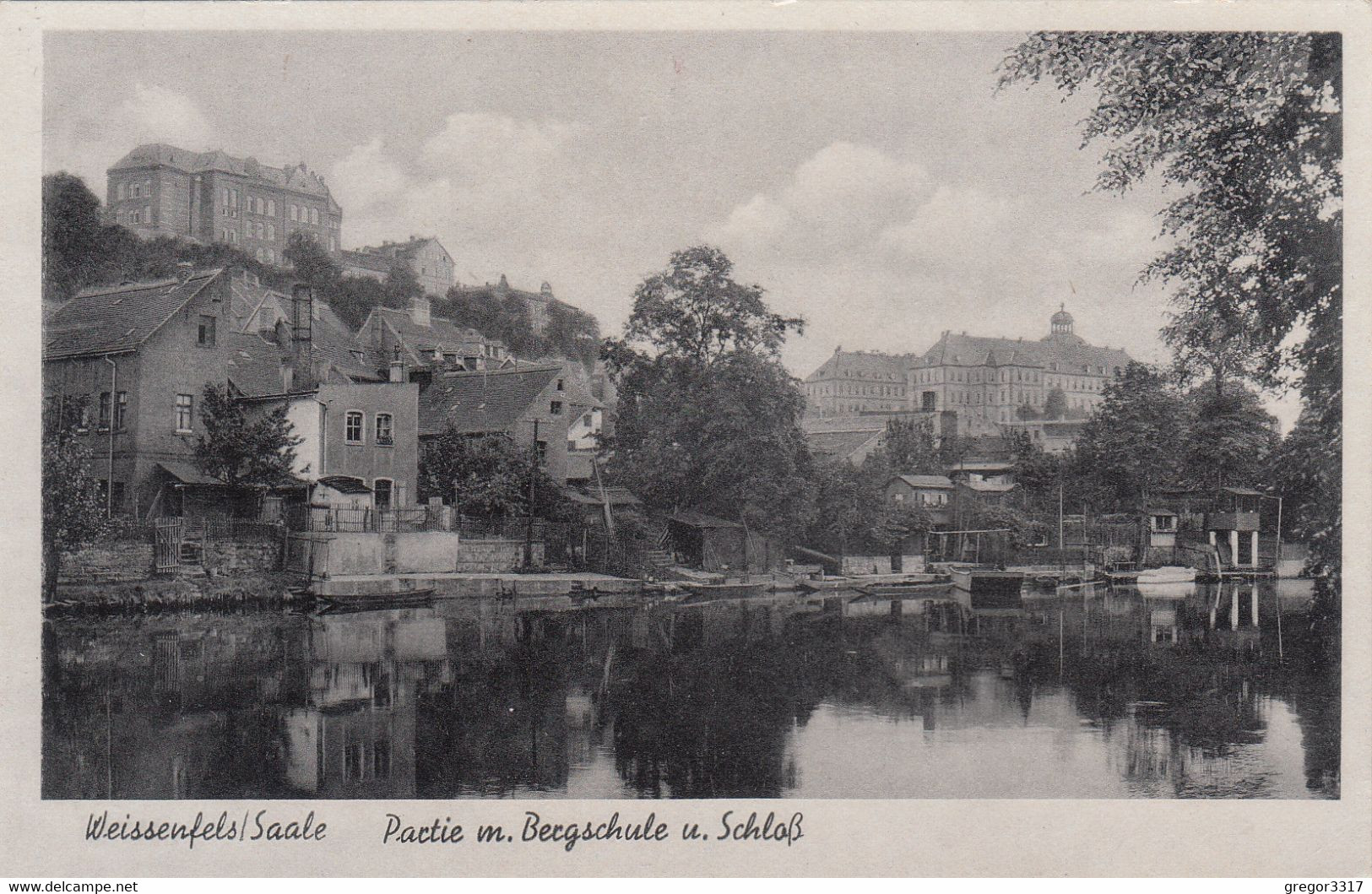 6187) WEISSENFELS / SAALE - Partie M. BERGSCHULE U. SCHLOß - Alt ! 1952 - Weissenfels