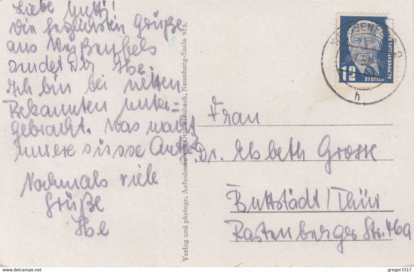 6187) WEISSENFELS / SAALE - Partie M. BERGSCHULE U. SCHLOß - Alt ! 1952 - Weissenfels