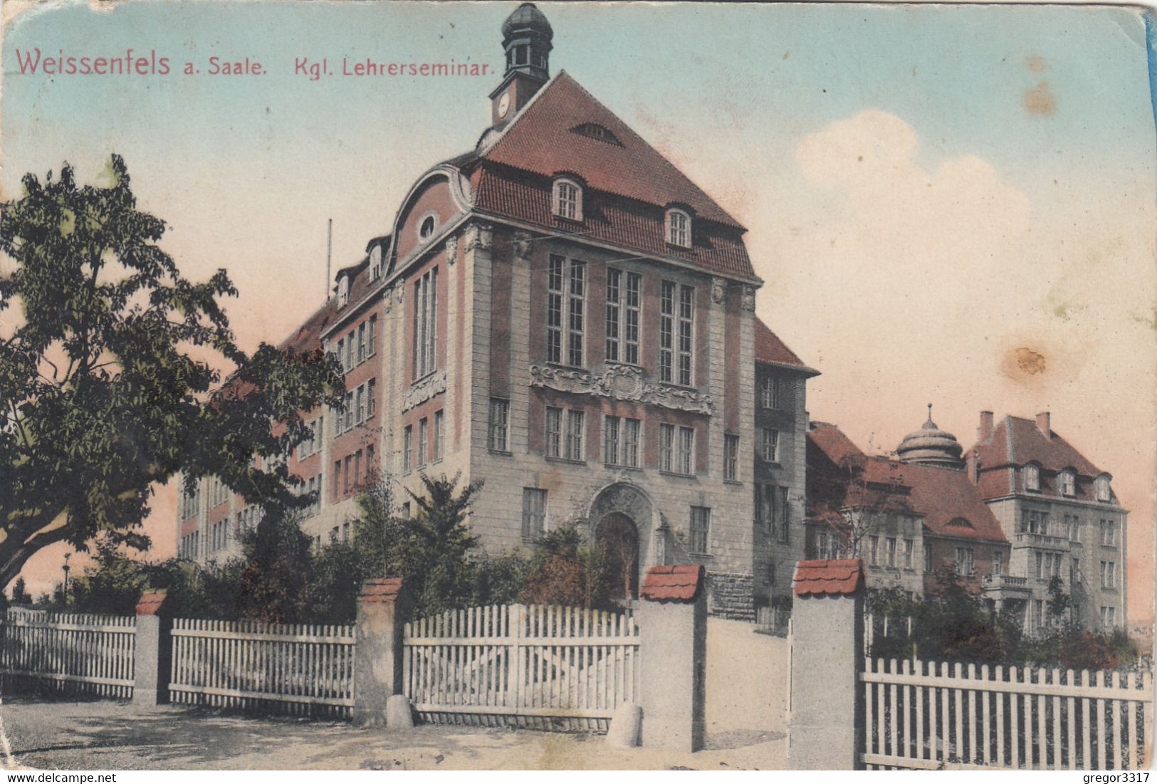 6188) WEISSENFELS A. SAALE- Kgl. LEHRERSEMINAR - Tolle HAUS Details Und Eingang Mit Zaun 1912 !! - Weissenfels