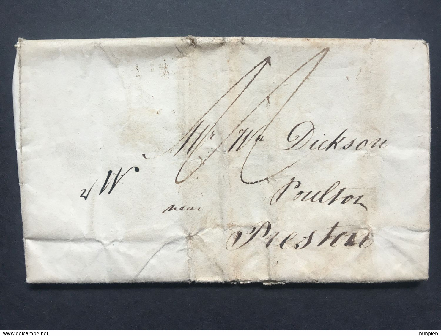 GB 1818 Entire Charter House To Preston With Double Circle Bishops Mark - ...-1840 Vorläufer