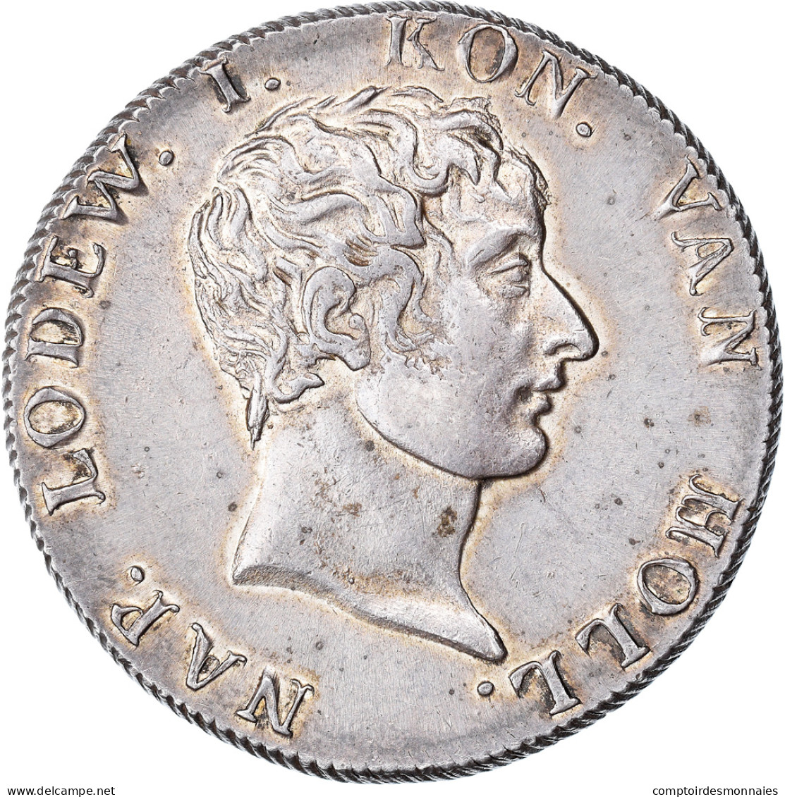 Monnaie, Pays-Bas, 50 Stuivers, 1808, Utrecht, Très Rare, SPL+, Argent, KM:28 - 1795-1814 : Napoleonic And French Protectorate/Domination