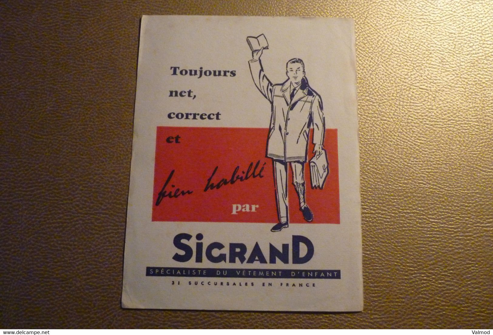 Buvard "Sigrand" Spécialiste Du Vêtement D'Enfant. - Textile & Vestimentaire