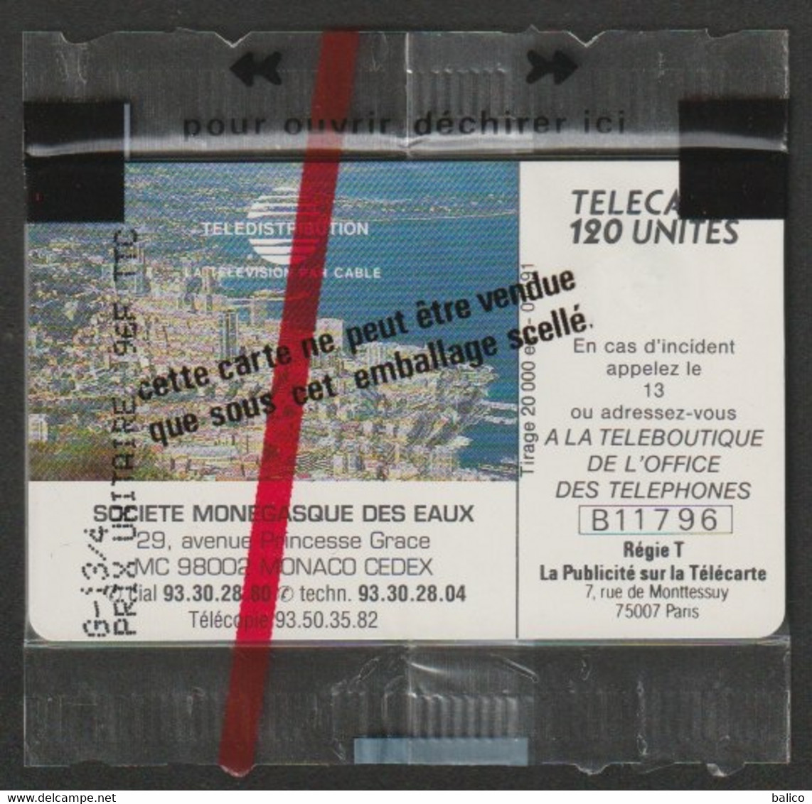 Télé Câblée - Monaco - 120 Unités GEM - Neuve Sous Blister - Réf, MF13 - Côte 32 € - Monaco