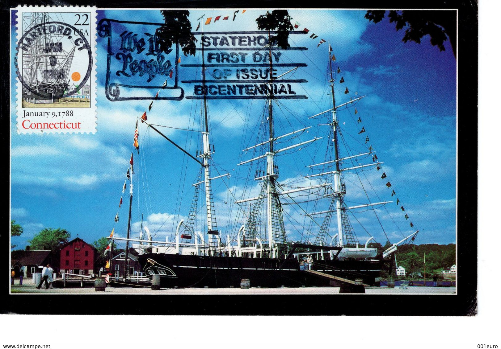 U. S. A. 1988: SAILING SHIP, MAXIMUM CARD - Registered Shipping! - Cartes-Maximum (CM)