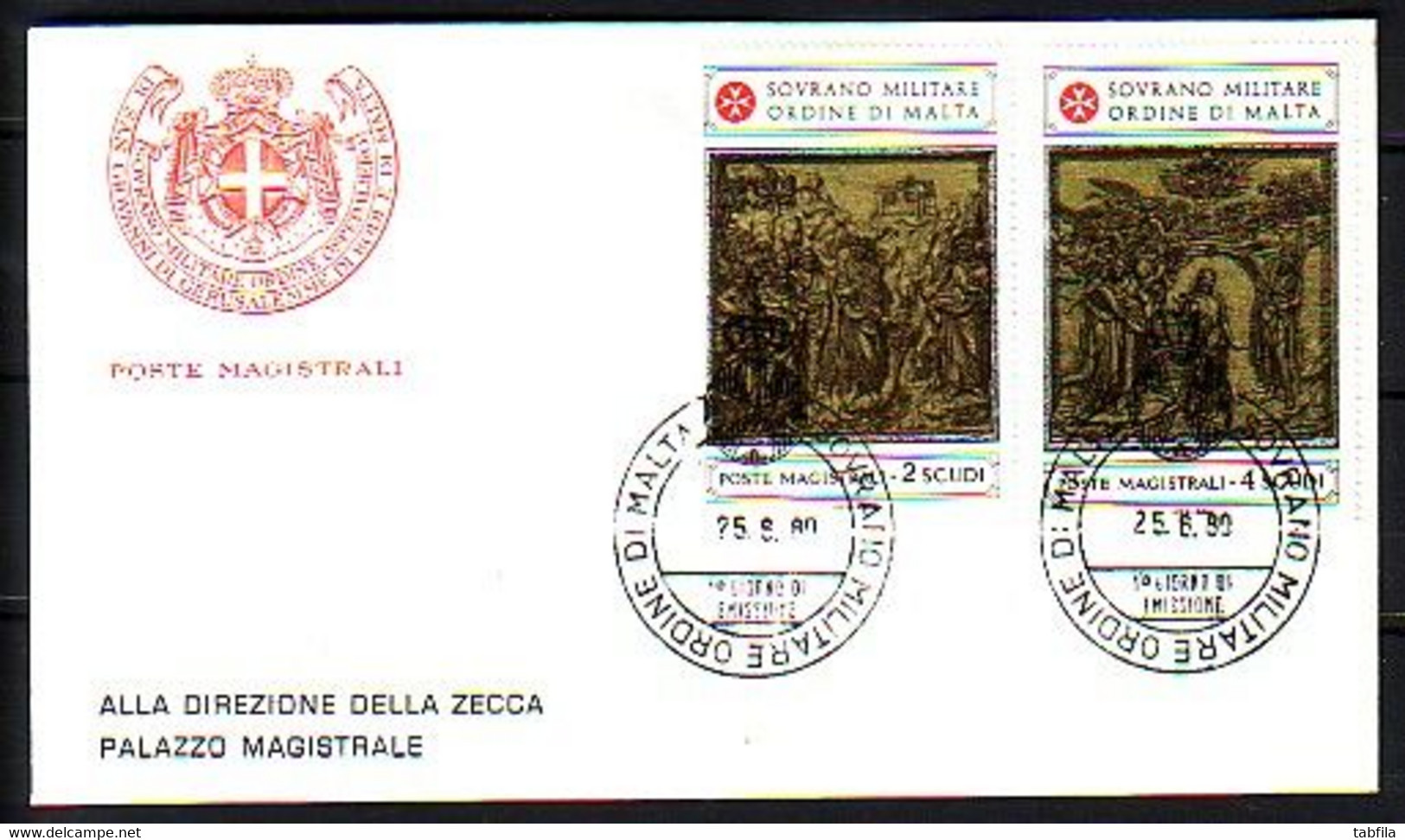 MALTA (Ordre De ) - 1980 -  FDC - Voyage - Malte (Ordre De)