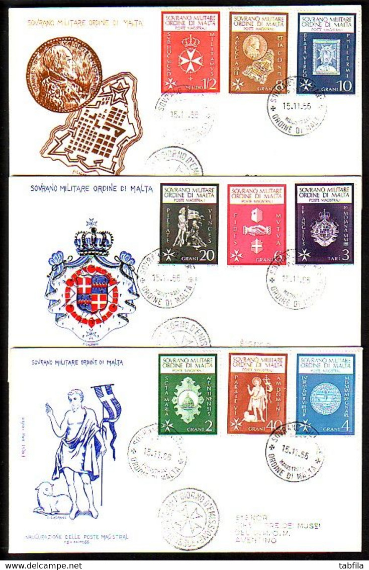 MALTA (Ordre De ) - 1966 -  3 FDC - Voyage - Malte (Ordre De)