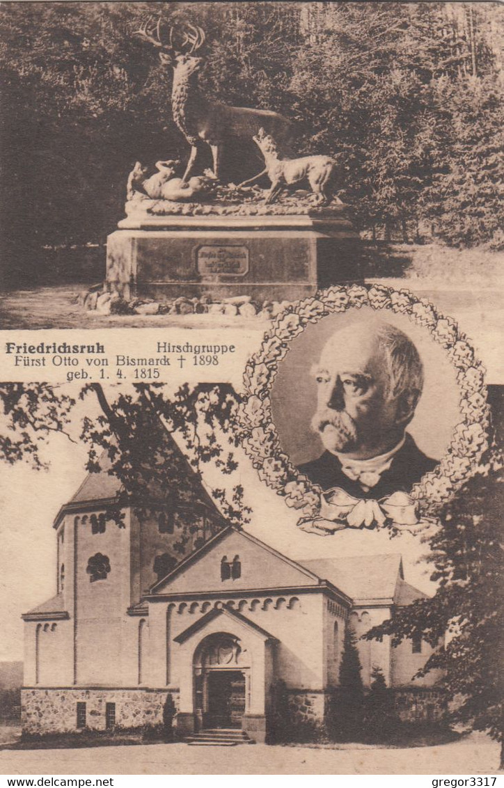 6215) FRIEDRICHSRUH - Hirschgruppe - Fürst Otto Von BISMARCK - Tolle Sehr Alte AK ! - Friedrichsruh