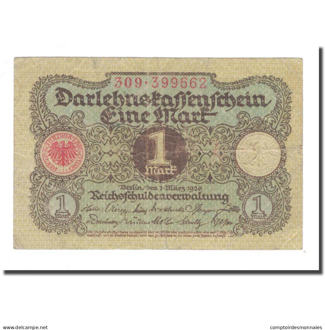 Billet, Allemagne, 1 Mark, 1920, 1920-03-01, KM:58, TB+ - 1 Mark