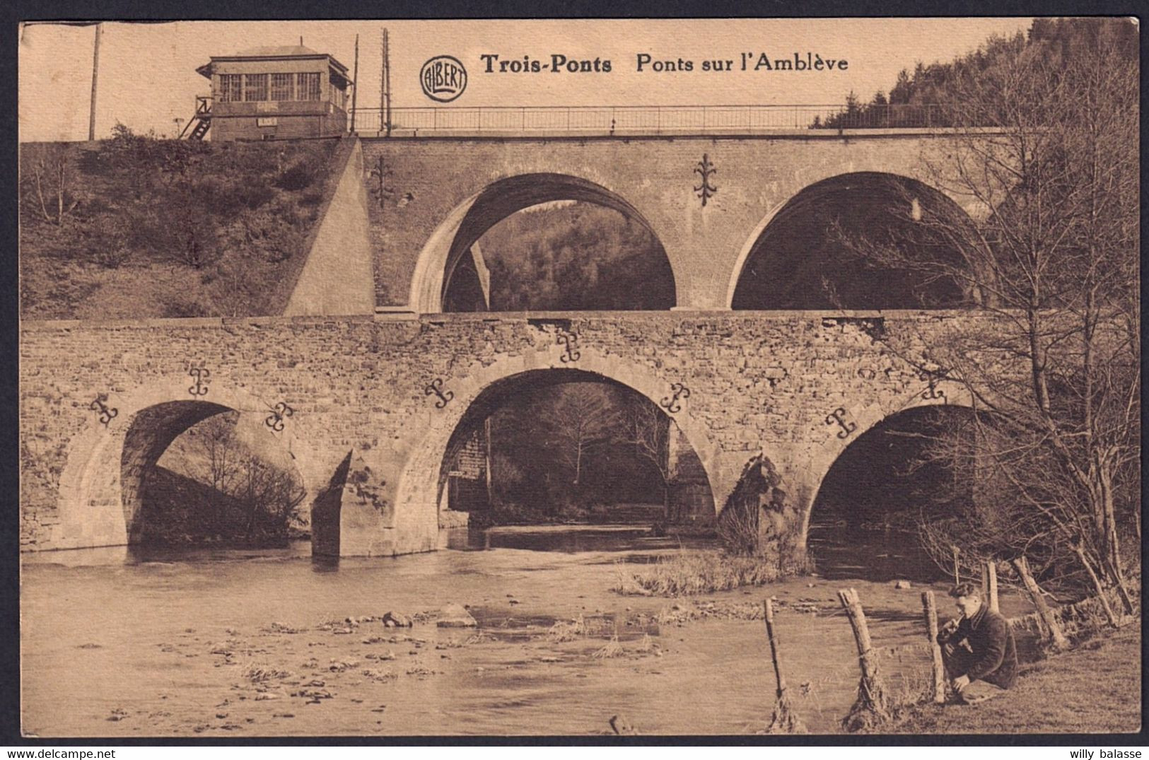 +++ CPA - TROIS PONTS - Ponts Sur L'Amblève - Cachet Luxembourg Gare Luxemburg  // - Trois-Ponts