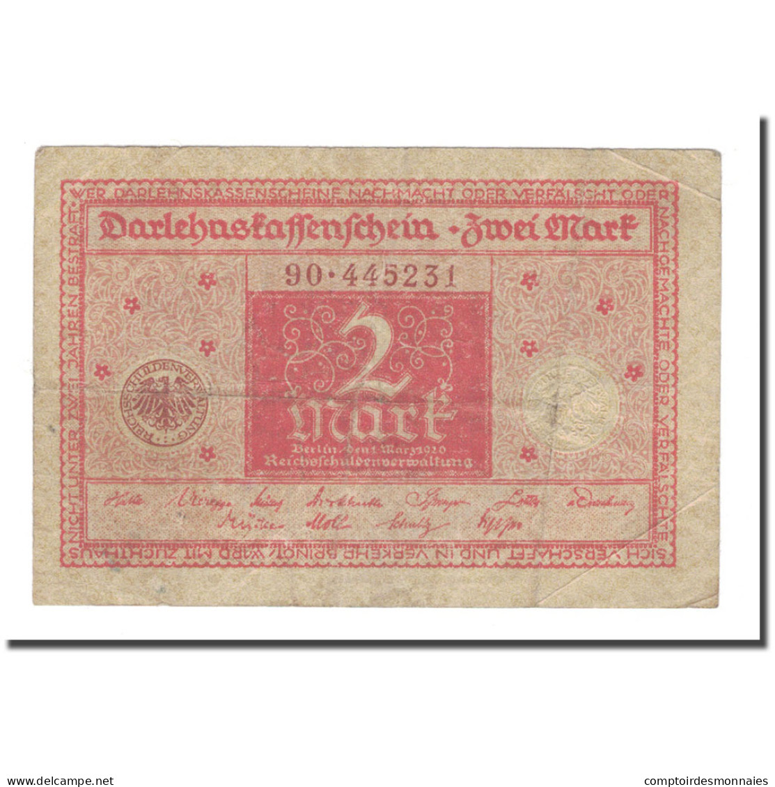 Billet, Allemagne, 2 Mark, 1920, 1920-03-01, KM:59, TB+ - 2 Mark