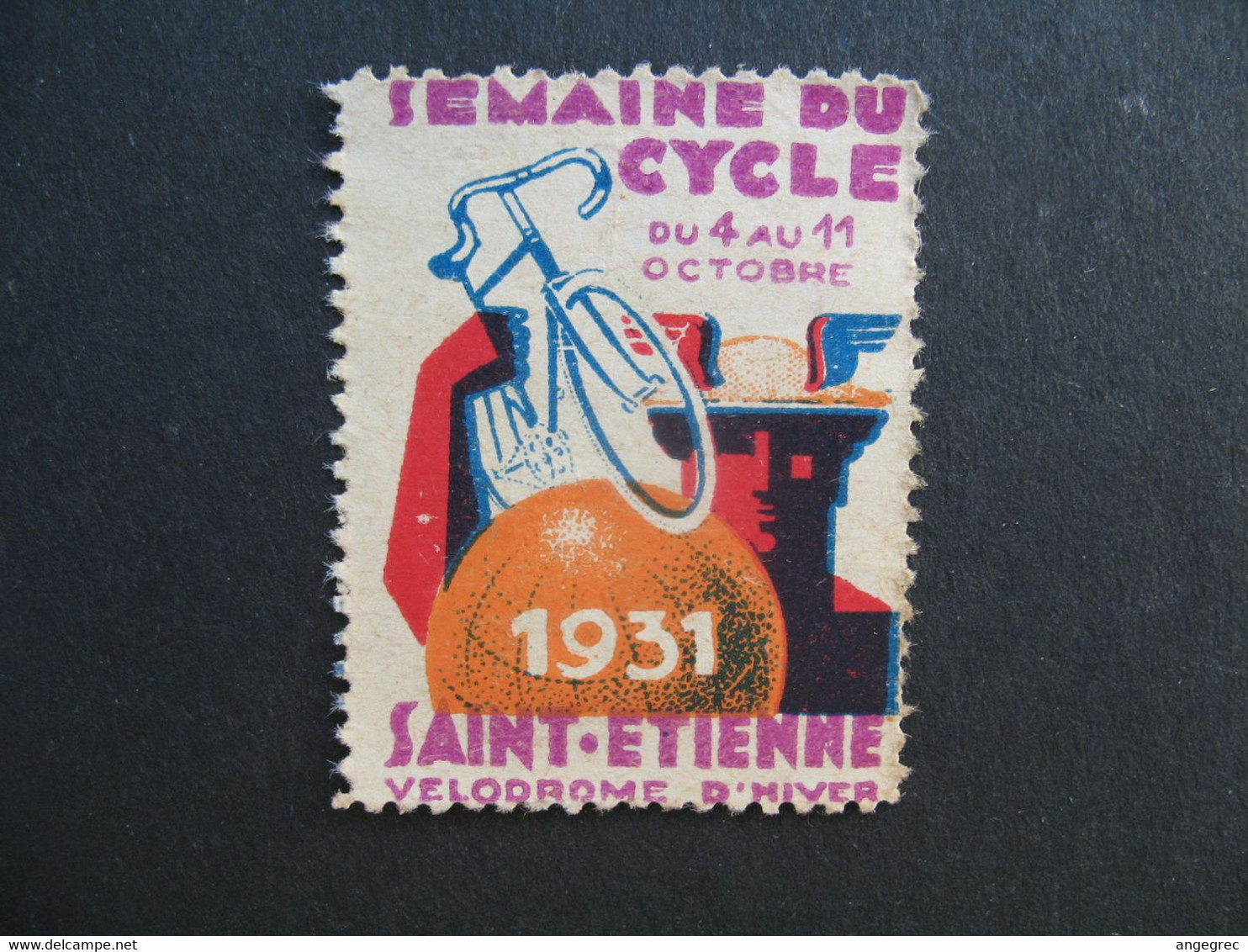 Vignette  1931 Semaine Du Cycle Saint-Etienne Vélodrome D'hiver - Sport