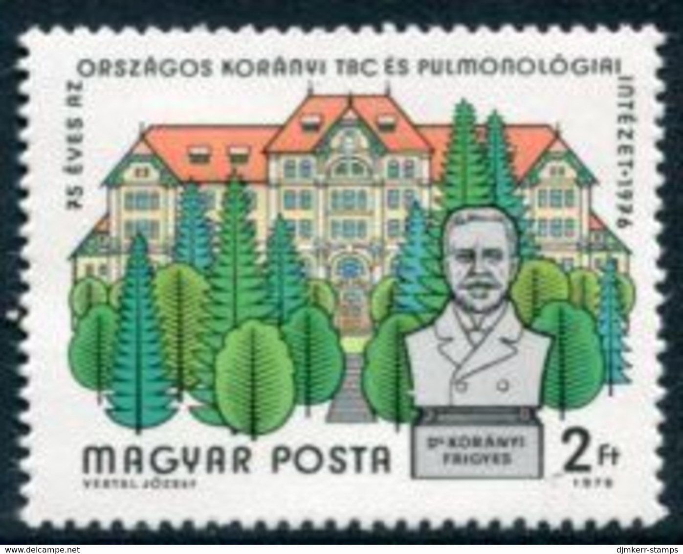 HUNGARY 1976 Koranyi TB Institute MNH / **.  Michel 3156 - Unused Stamps