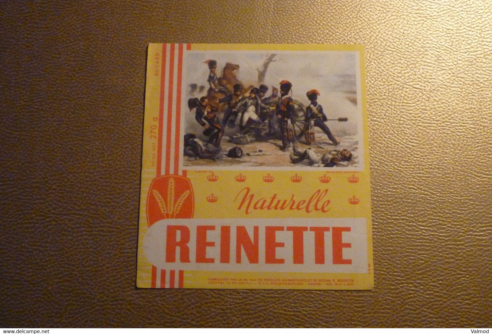 Buvard Reinette 5 - Produits Alimentaires Et De Régime "La Bataille De Montereau - 18 Février 1814". - Alimentaire