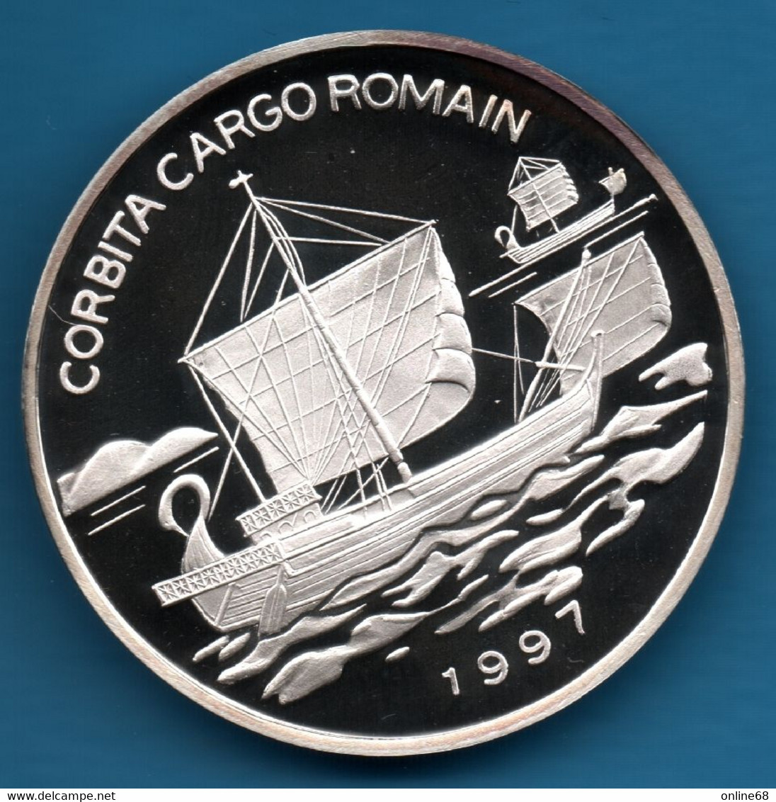 REPUBLIQUE DU CONGO 1000 Francs 1997 CORBITA CARGO ROMANI  KM# 29 	Argent 999‰ SILVER PROOF - Congo (République Démocratique 1998)