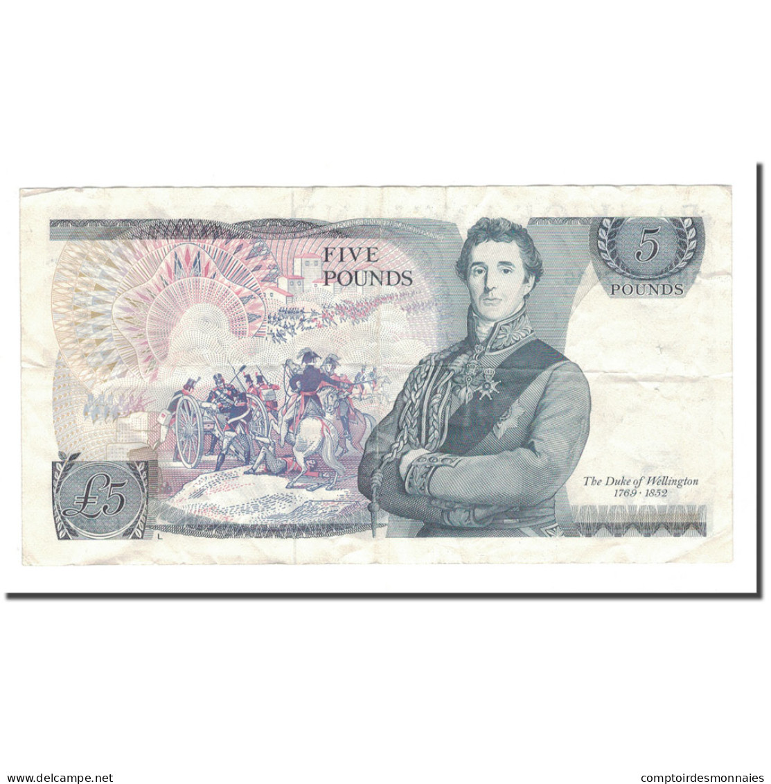 Billet, Grande-Bretagne, 5 Pounds, Undated (1971-91), KM:378b, TTB - 5 Pond