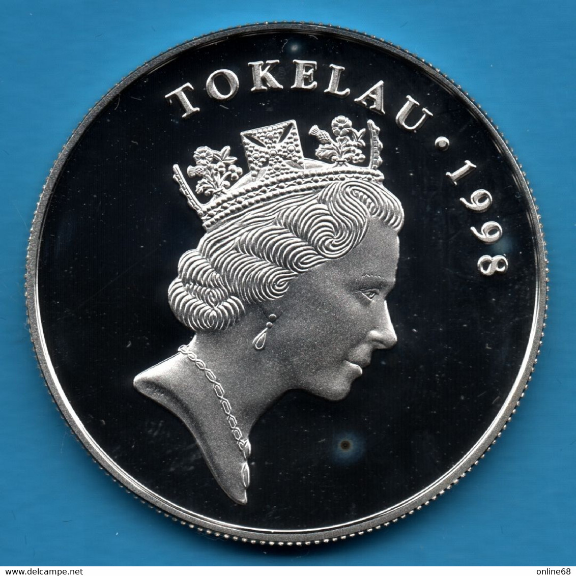 TOKELAU 5 TALA 1998 H.M.S DOLPHIN KM# ? 	Argent 925‰ SILVER PROOF SHIP BATEAU Elizabeth II - Autres – Océanie