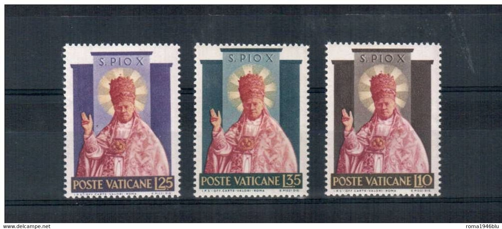 VATICANO 1954 SANTIFICAZIONE PIO X ** MNH INTEGRI LUSSO - Ongebruikt