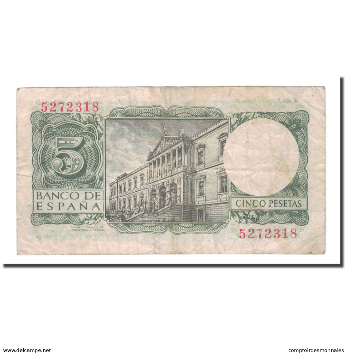 Billet, Espagne, 5 Pesetas, 1954, 1954-07-22, KM:146a, TB - 5 Peseten