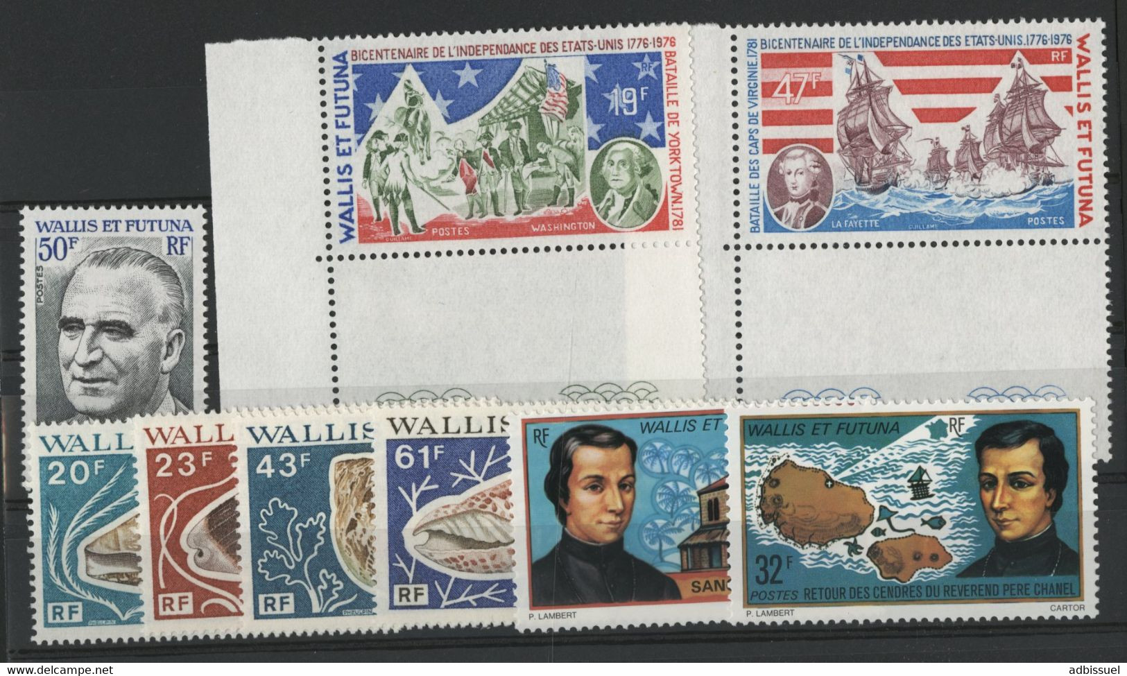 WALLIS ET FUTUNA N° 189 à 197 Cote 41,80 € Neufs ** (MNH) TB - Unused Stamps