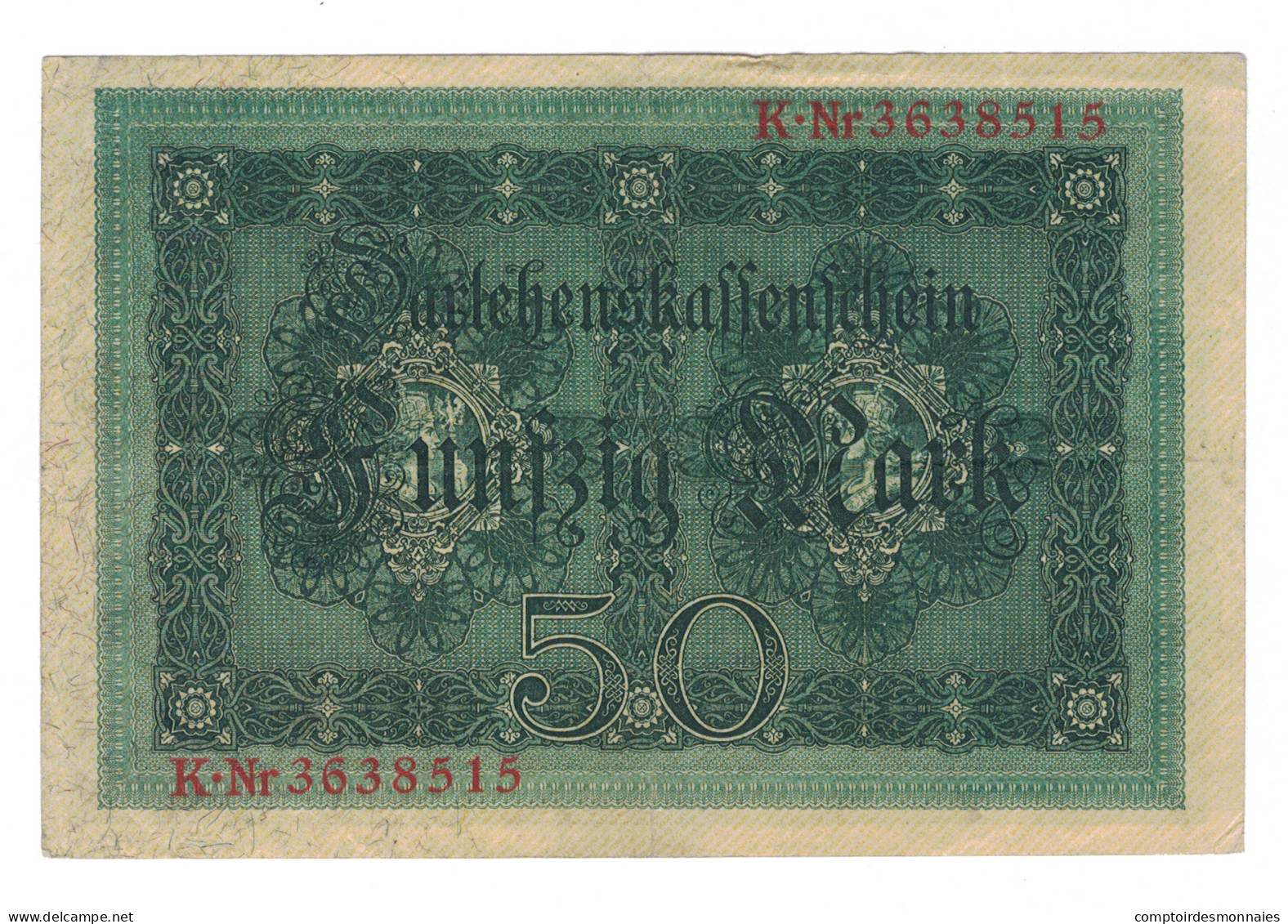 Billet, Allemagne, 50 Mark, 1914, 1914-08-05, KM:49b, TTB - 5 Mark