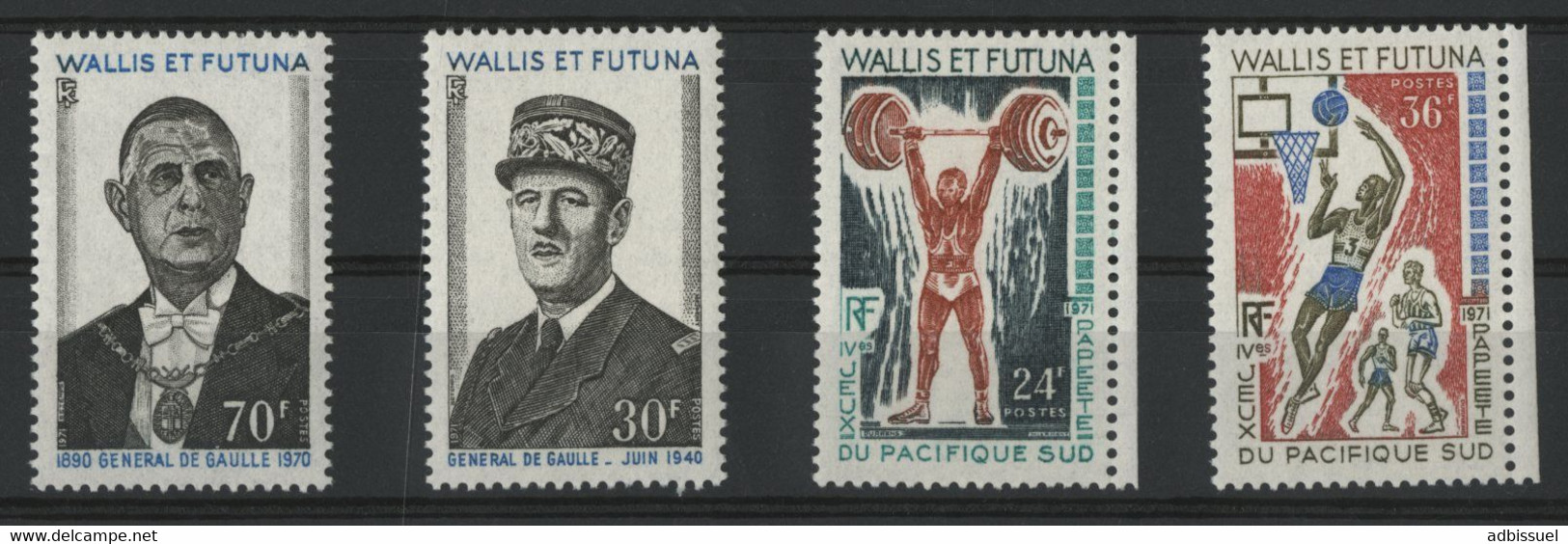 WALLIS ET FUTUNA N° 178 à 181 Cote 42,40 € Neufs ** (MNH) TB - Unused Stamps