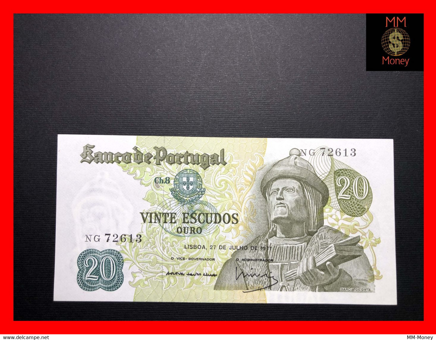 PORTUGAL 20 Escudos 27.7.1971  P. 173  UNC - - Portugal