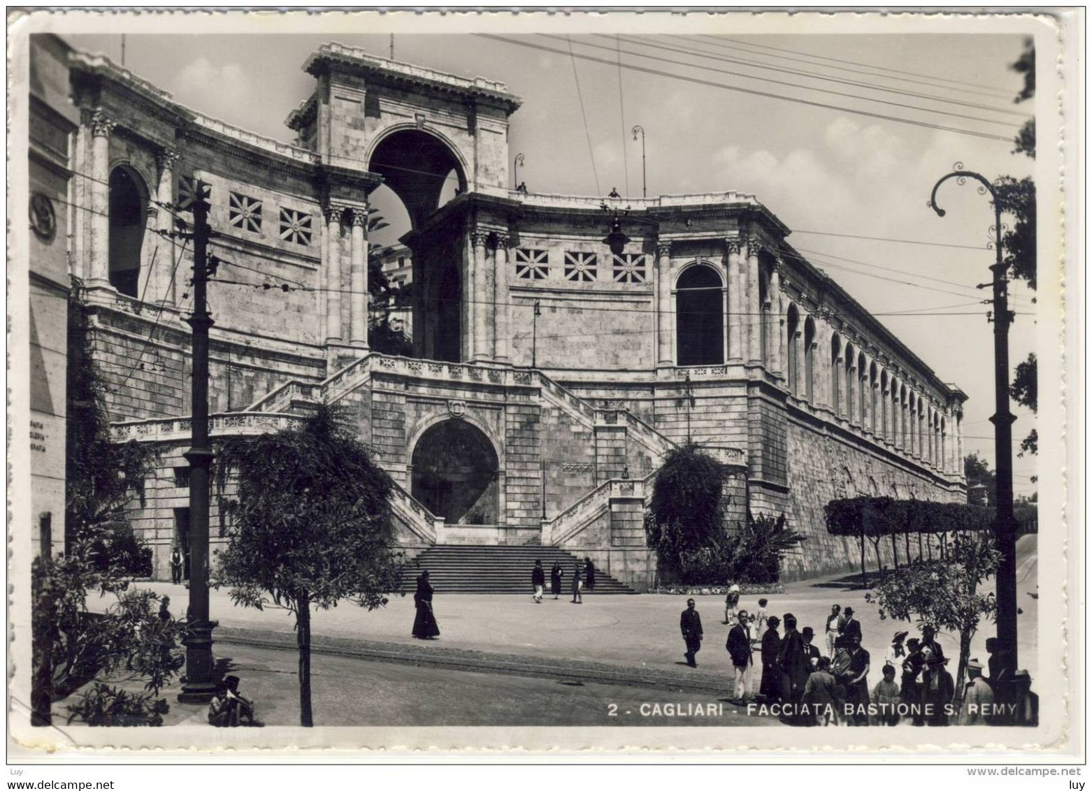 CAGLIARI - Facciata Bastione S . Remy ,  1938 - Cagliari