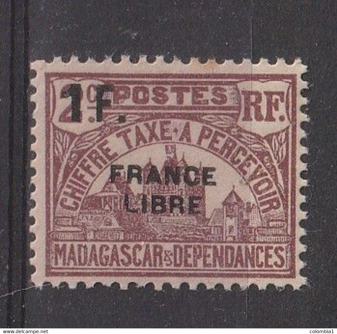 MADAGASCAR FRANCE LIBRE TAXE YT 29  Neuf ** - Timbres-taxe