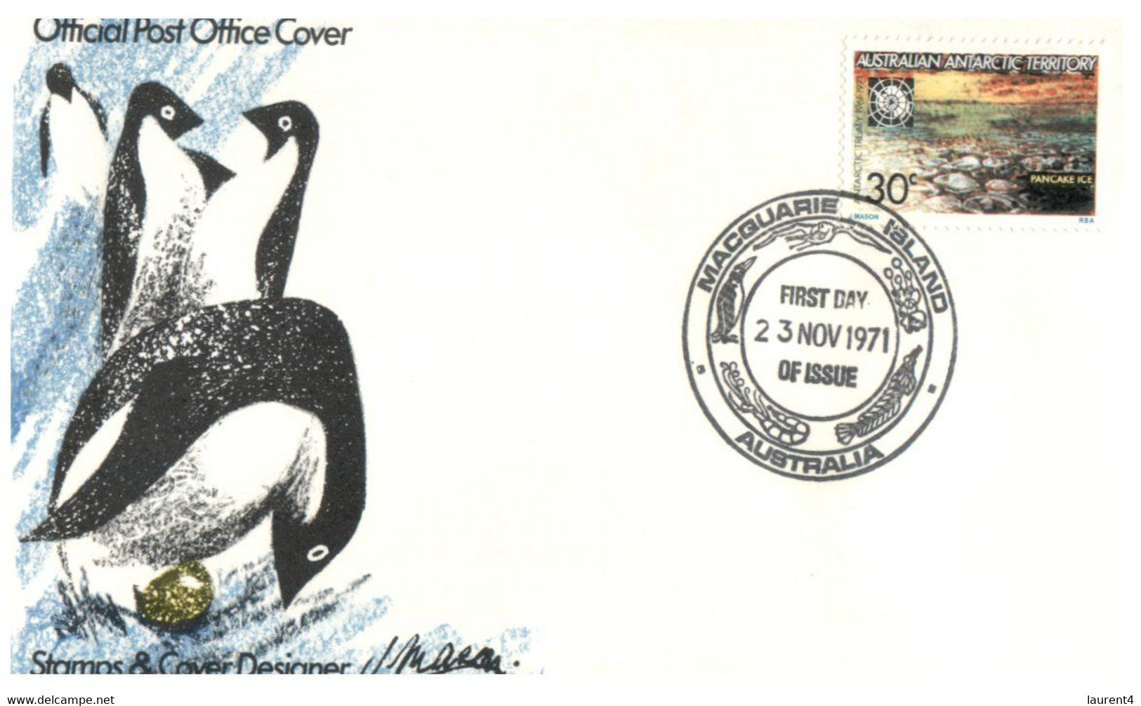 (RR 48) Australia - 1971 FDC - AAT Mawson & Macquaries Islands P/M (2 Covers) - FDC